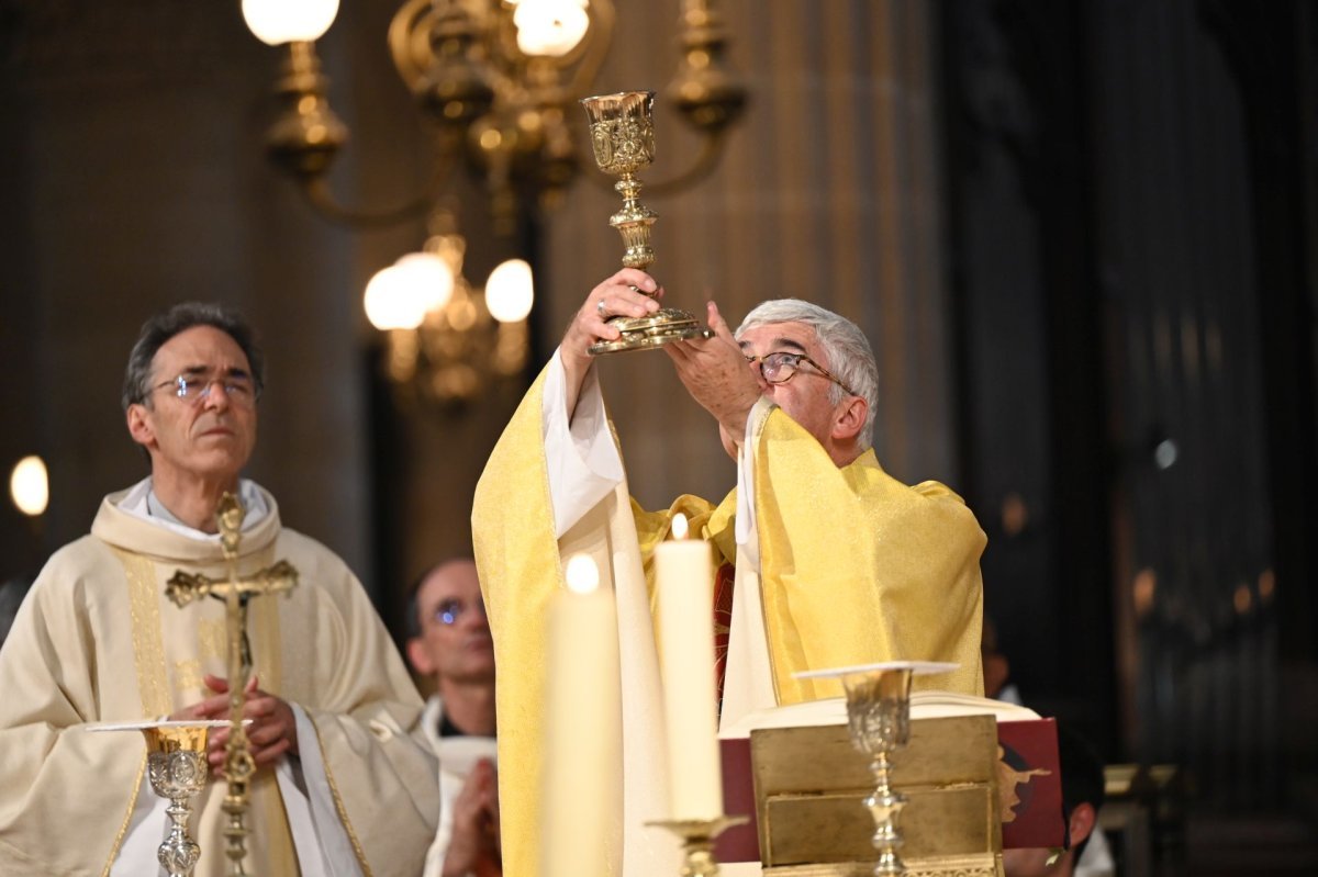 Institutions de séminaristes au lectorat et à l'acolytat. © Marie-Christine Bertin / Diocese de Paris.