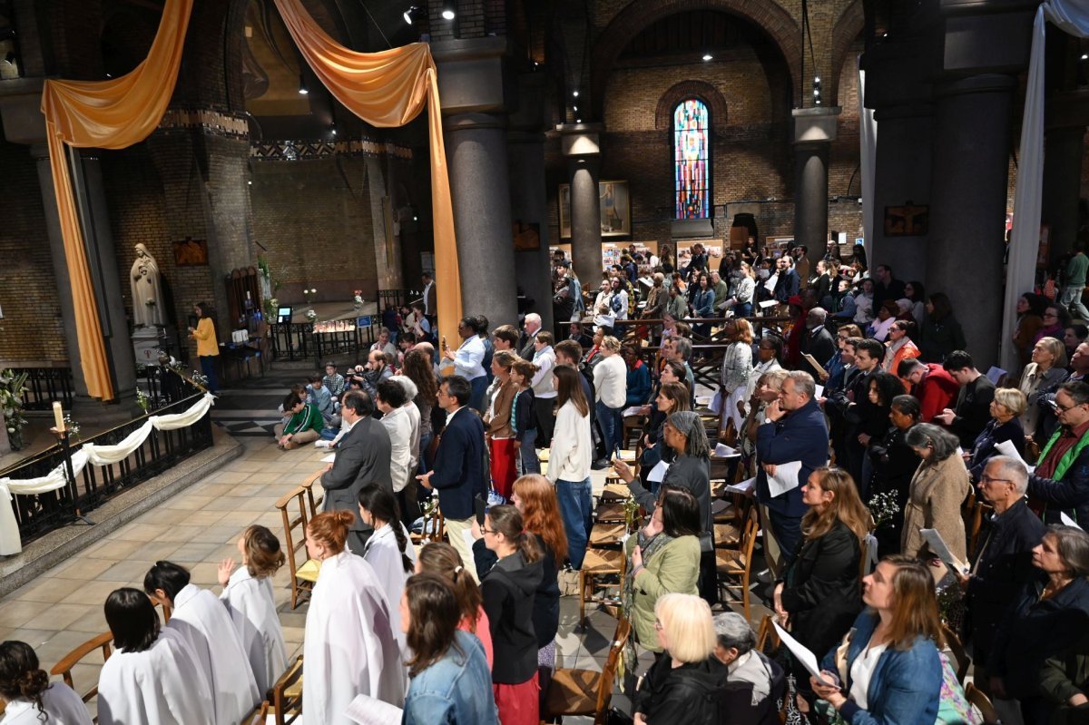 Messe à Saint-Michel (17e) à l'occasion du centenaire de l'église (…). © Marie-Christine Bertin / Diocèse de Paris.
