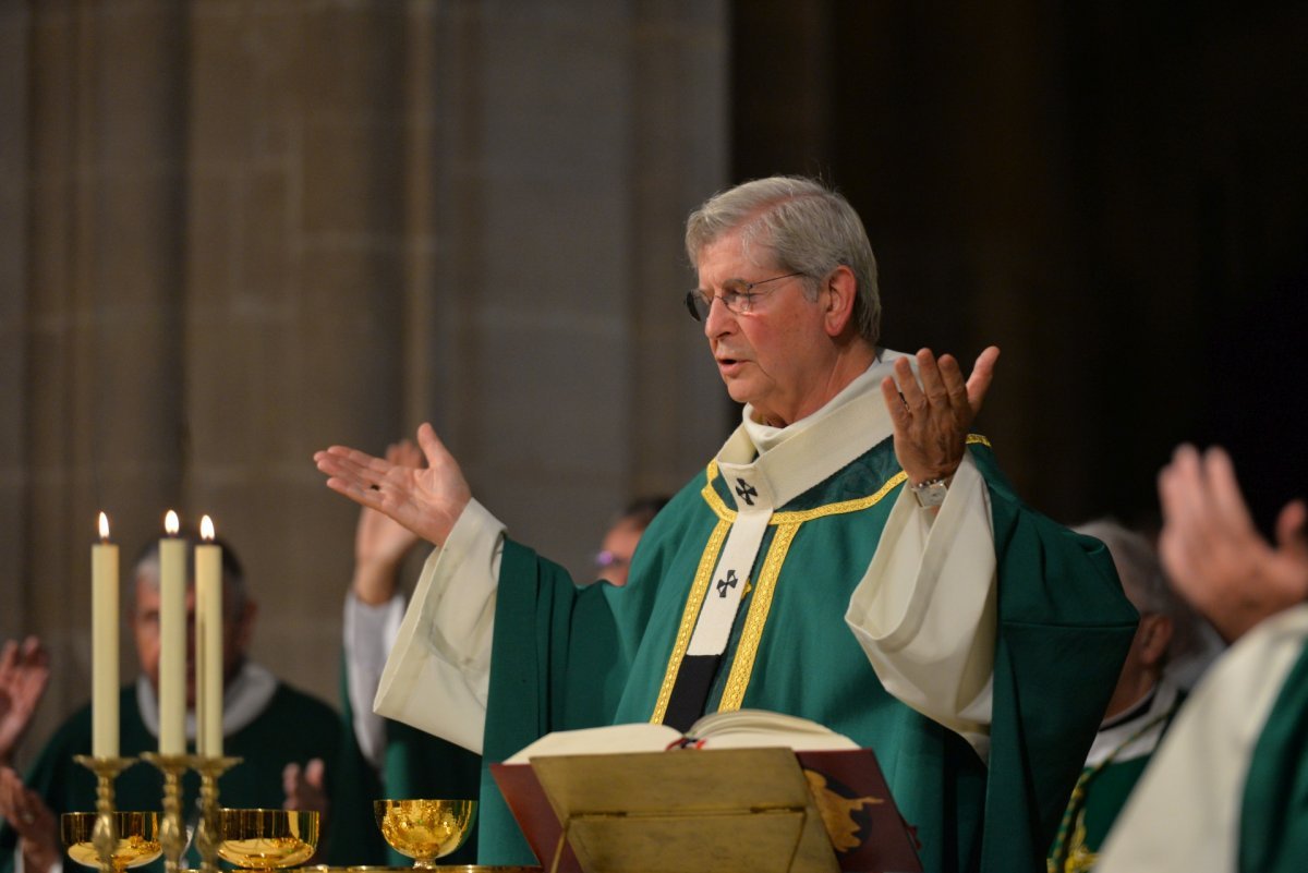 Imposition du pallium à Mgr Laurent Ulrich. © Marie-Christine Bertin / Diocèse de Paris.