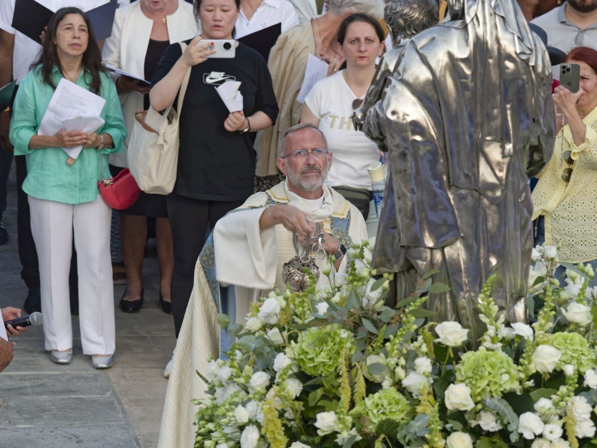 Veille de la fête de l'Assomption à Notre-Dame de Paris 2025. © Yannick Boschat / Diocèse de Paris.