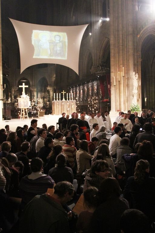 Le Parvis des Gentils le 25 mars 2011 à Notre-Dame de Paris. Photo Yannick Boschat 