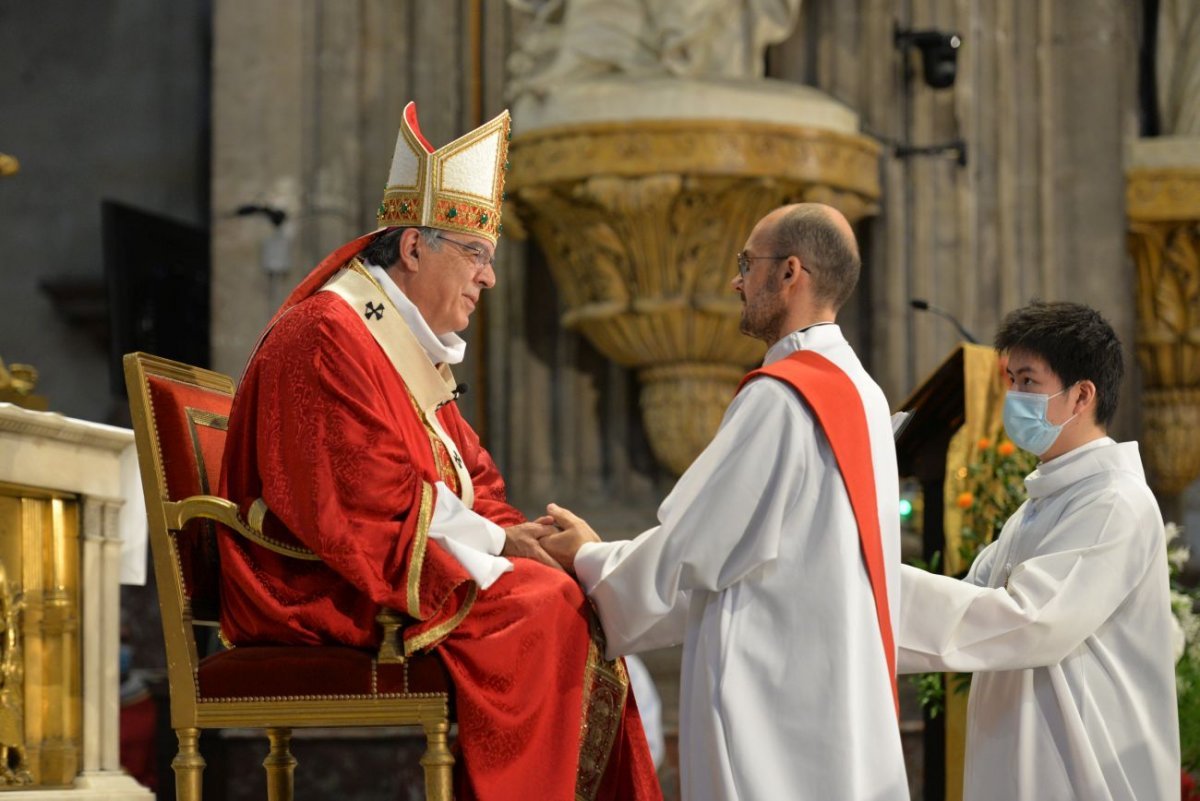 Ordinations sacerdotales 2021 à Saint-Sulpice. © Marie-Christine Bertin / Diocèse de Paris.