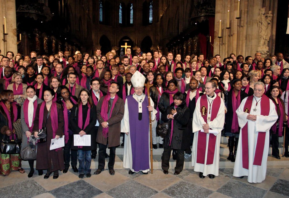 Février 2009 : Appel décisif des catéchumènes à la Cathédrale Notre-Dame de (…). 