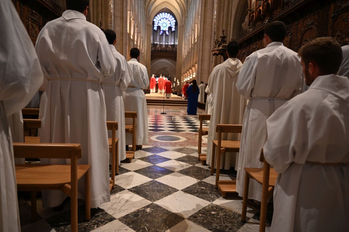 Rencontre des séminaristes d'Île-de-France 2025. Célébration de la messe. © Marie-Christine Bertin / Diocèse de Paris.