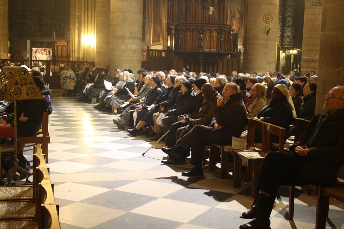 Célébration de la Présentation du Seigneur avec les consacrés - 2 février 2015. © D.R..