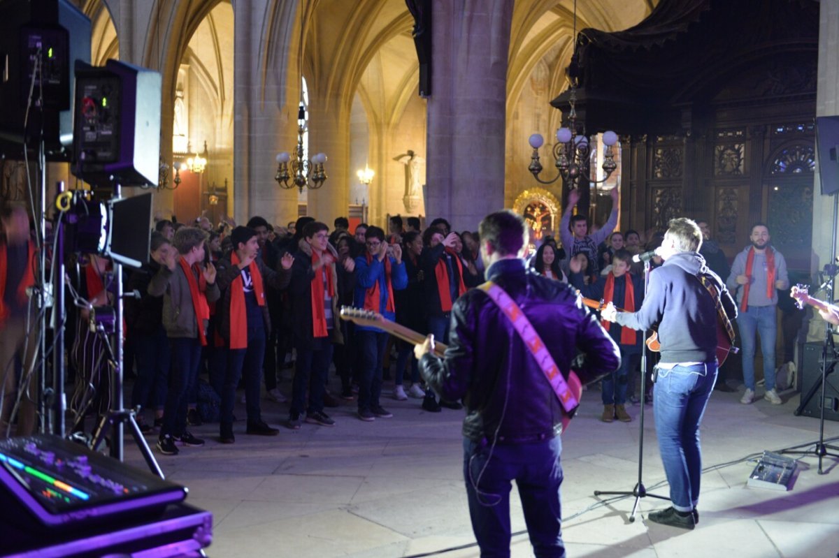 Rassemblement des jeunes confirmés en 2018. © Marie-Christine Bertin / Diocèse de Paris.