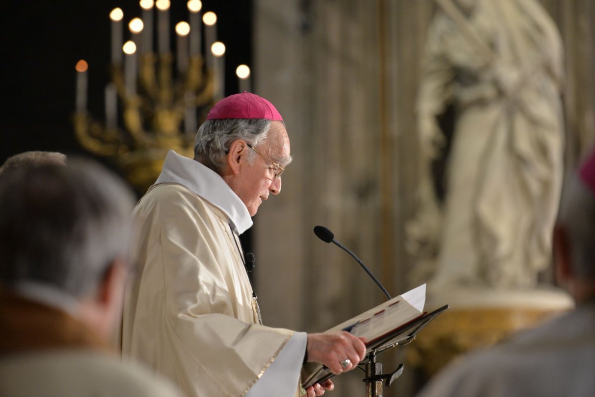 Messe chrismale 2022. 13 avril 2022. © Marie-Christine Bertin / Diocèse de Paris.