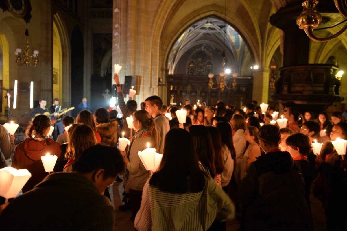 Rassemblement des jeunes confirmés en 2018. © Marie-Christine Bertin / Diocèse de Paris.