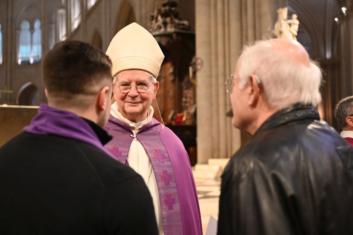 Appel décisif et inscription du nom des catéchumènes 2026 - Célébration du matin. © Marie-Christine Bertin / Diocèse de Paris.