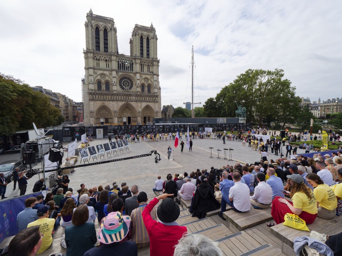 Rencontre interreligieuse dans le cadre des Jeux Olympiques 2024. © Yannick Boschat / Diocèse de Paris.