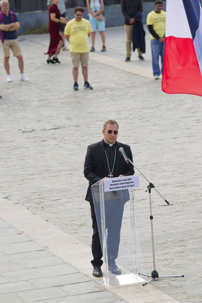 Rencontre interreligieuse dans le cadre des Jeux Olympiques 2024. © Yannick Boschat / Diocèse de Paris.