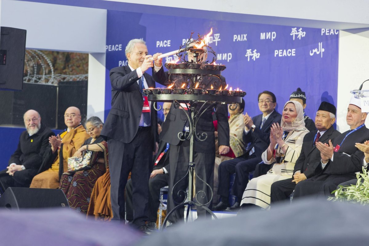 Cérémonie conclusive de la Rencontre internationale pour la paix. © Yannick Boschat / Diocèse de Paris.