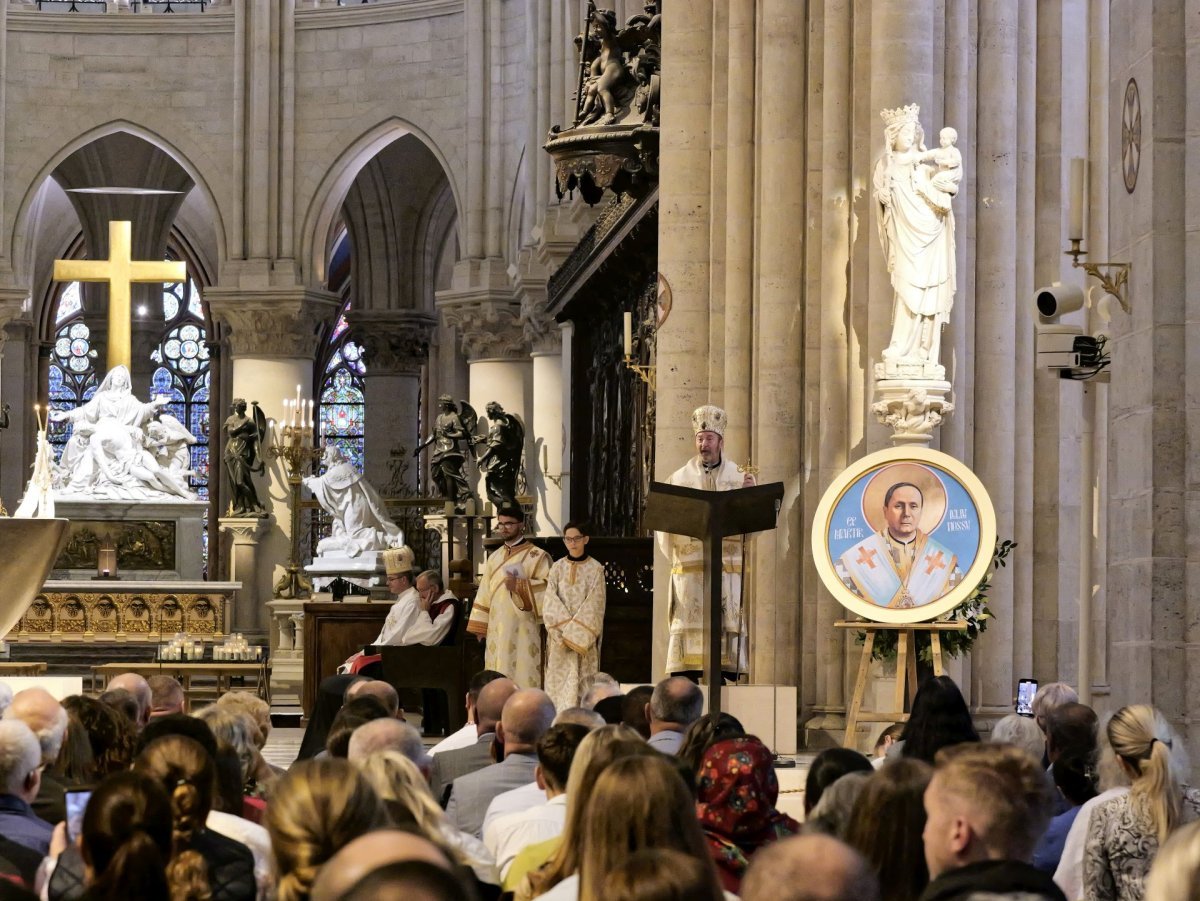 Divine Liturgie pour le bienheureux Cardinal Iuliu Hossu. © Yannick Boschat / Diocèse de Paris.