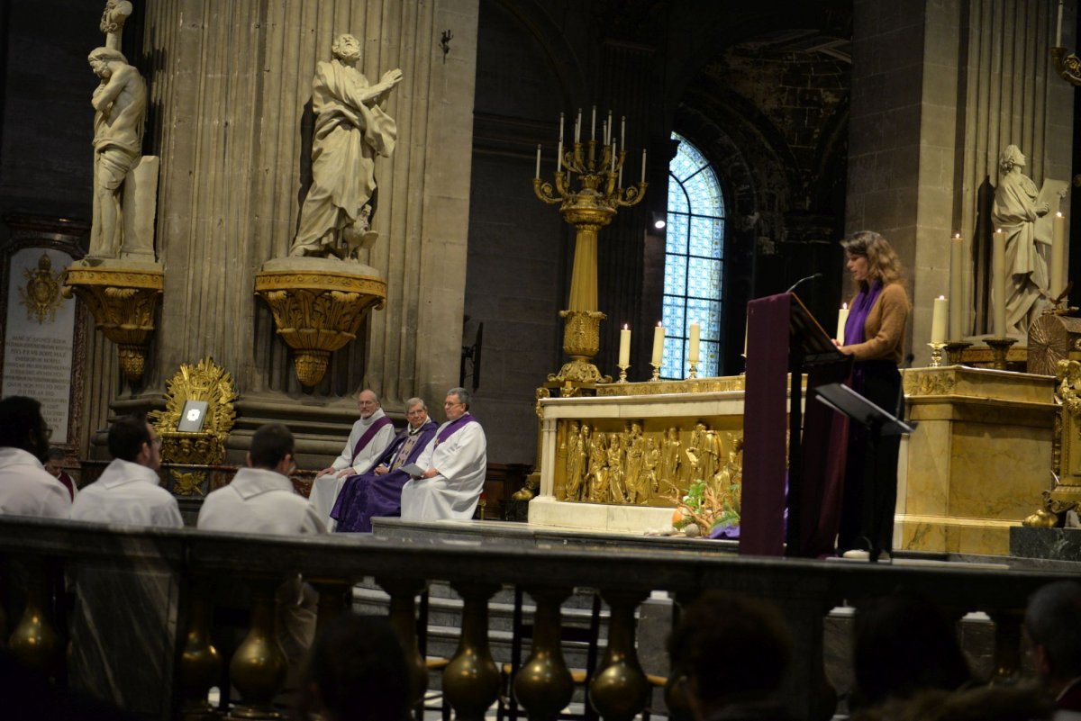 Appel décisif des catéchumènes 2023 - célébration de l'après-midi. © Marie-Christine Bertin / Diocèse de Paris.