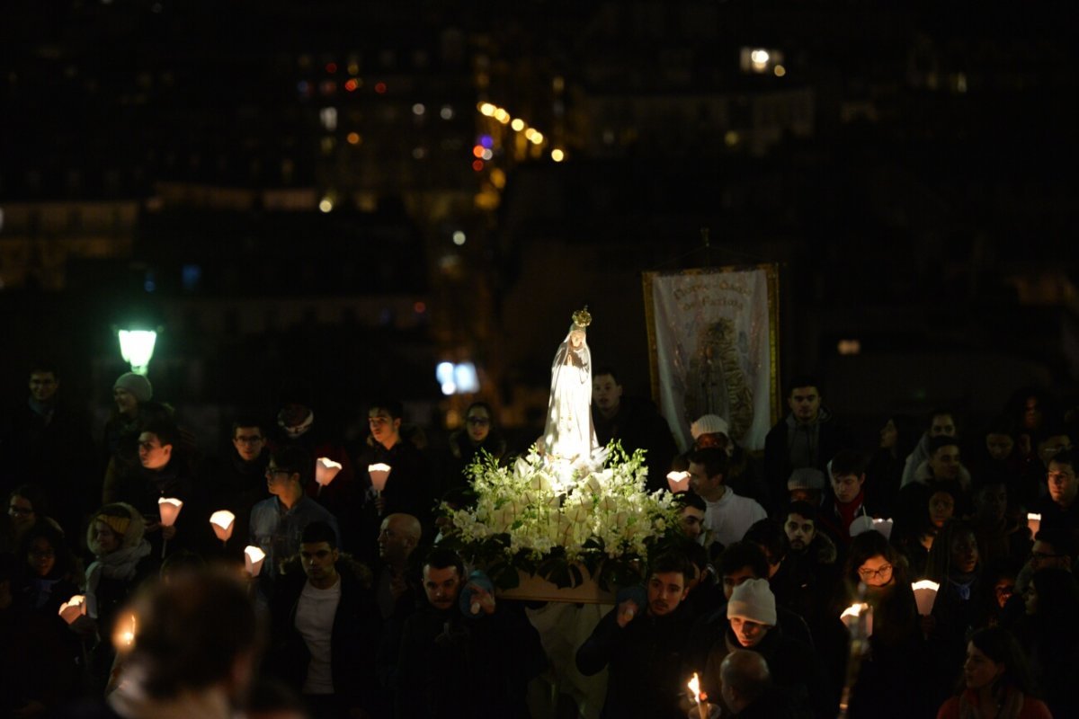 Procession Mariale, messe au Sacré-Coeur de Montmartre. © Marie-Christine Bertin / Diocèse de Paris.