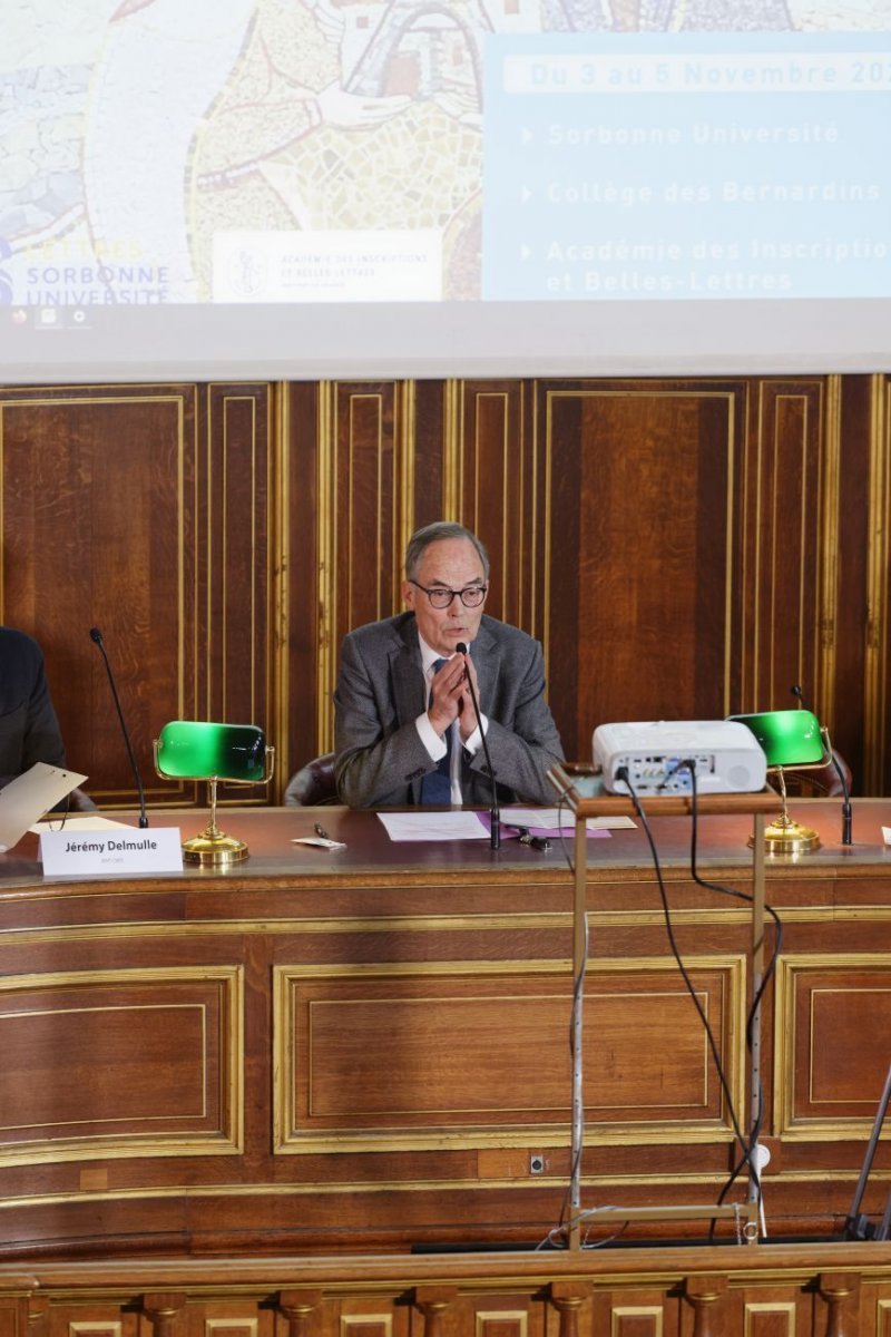 Colloque historique sur Geneviève. 3 novembre 2021, en Sorbonne © Yannick Boschat / Diocèse de Paris.