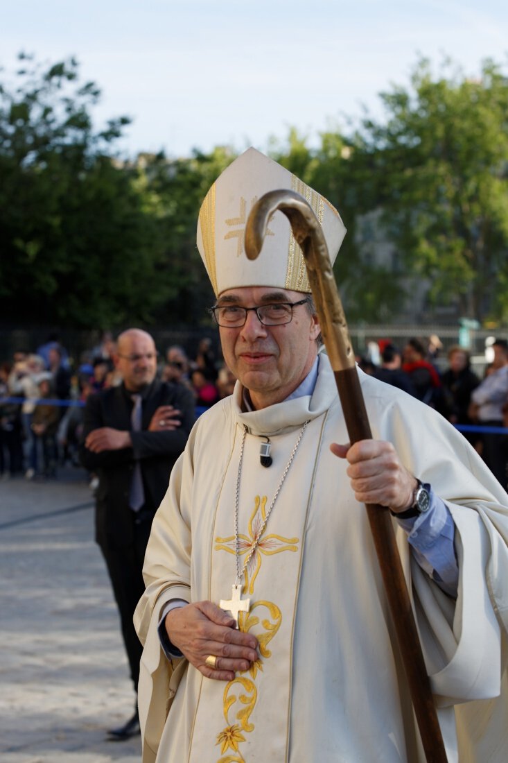 Mgr Jérôme Beau, évêque auxilaire de Paris, a présidé la célébration. © Yannick Boschat / Diocèse de Paris.