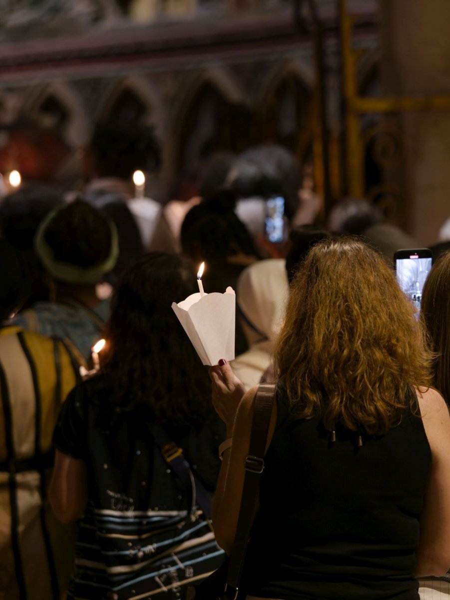 Veille de la fête de l'Assomption à Notre-Dame de Paris 2025. © Yannick Boschat / Diocèse de Paris.