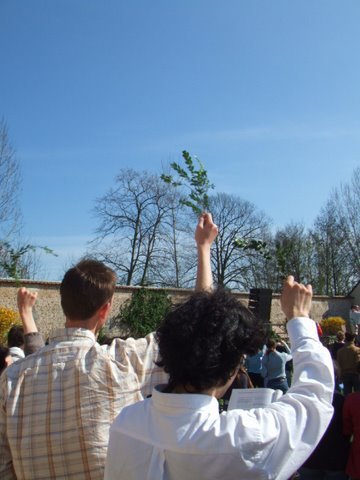 Pèlerinage des étudiants à Chartres 2007. © D. R..