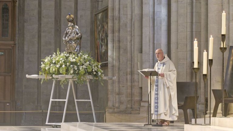 Veille de la fête de l'Assomption à Notre-Dame de Paris 2025. (c) Yannick Boschat / Diocèse de Paris.