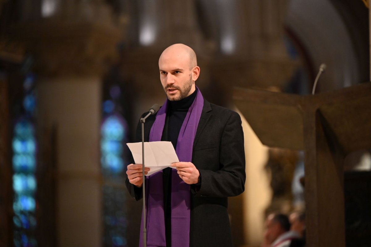Appel décisif et inscription du nom des catéchumènes 2026 - Célébration du matin. © Marie-Christine Bertin / Diocèse de Paris.