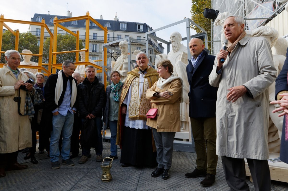 Bénédiction des statues rénovées de Saint-Augustin. © Yannick Boschat / Diocèse de Paris.