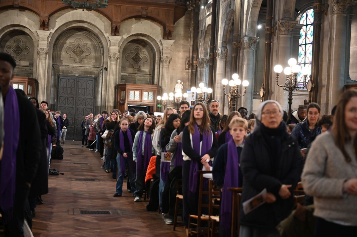 Appel décisif des jeunes catéchumènes 2026. © Marie-Christine Bertin / Diocèse de Paris.