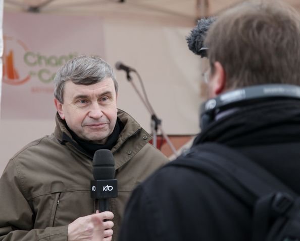 Mgr Delannoy, évêque de Saint-Denis, accomagnateur des Chantiers du Cardinal. © Yannick Boschat.