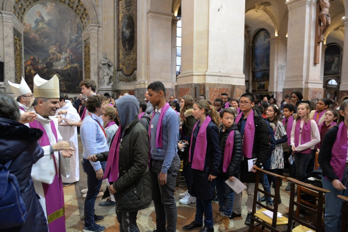 Appel décisif des jeunes catéchumènes 2019. © Marie-Christine Bertin / Diocèse de Paris.