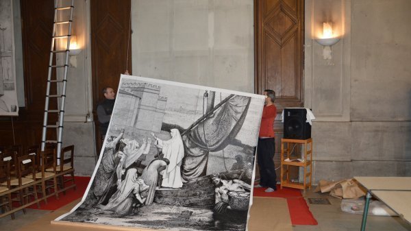 Année sainte Geneviève : Peinture participative à Notre-Dame des Blancs-Manteaux