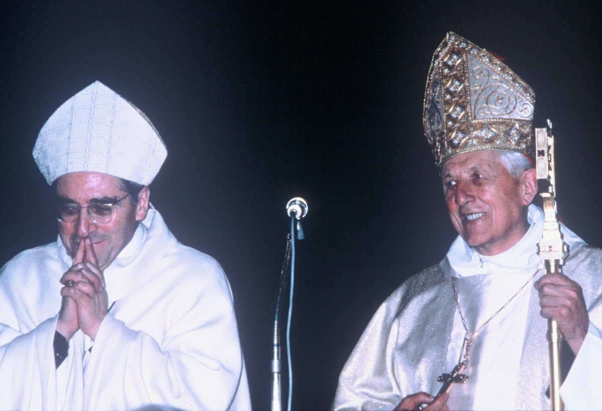 Célébration des 80 ans du cardinal Marty. En 1984. 