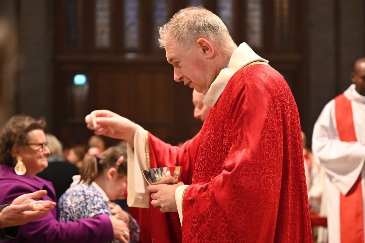 Messe de béatification de Raymond Cayré, Gérard-Martin Cendrier, Roger (…). © Marie-Christine Bertin / Diocèse de Paris.