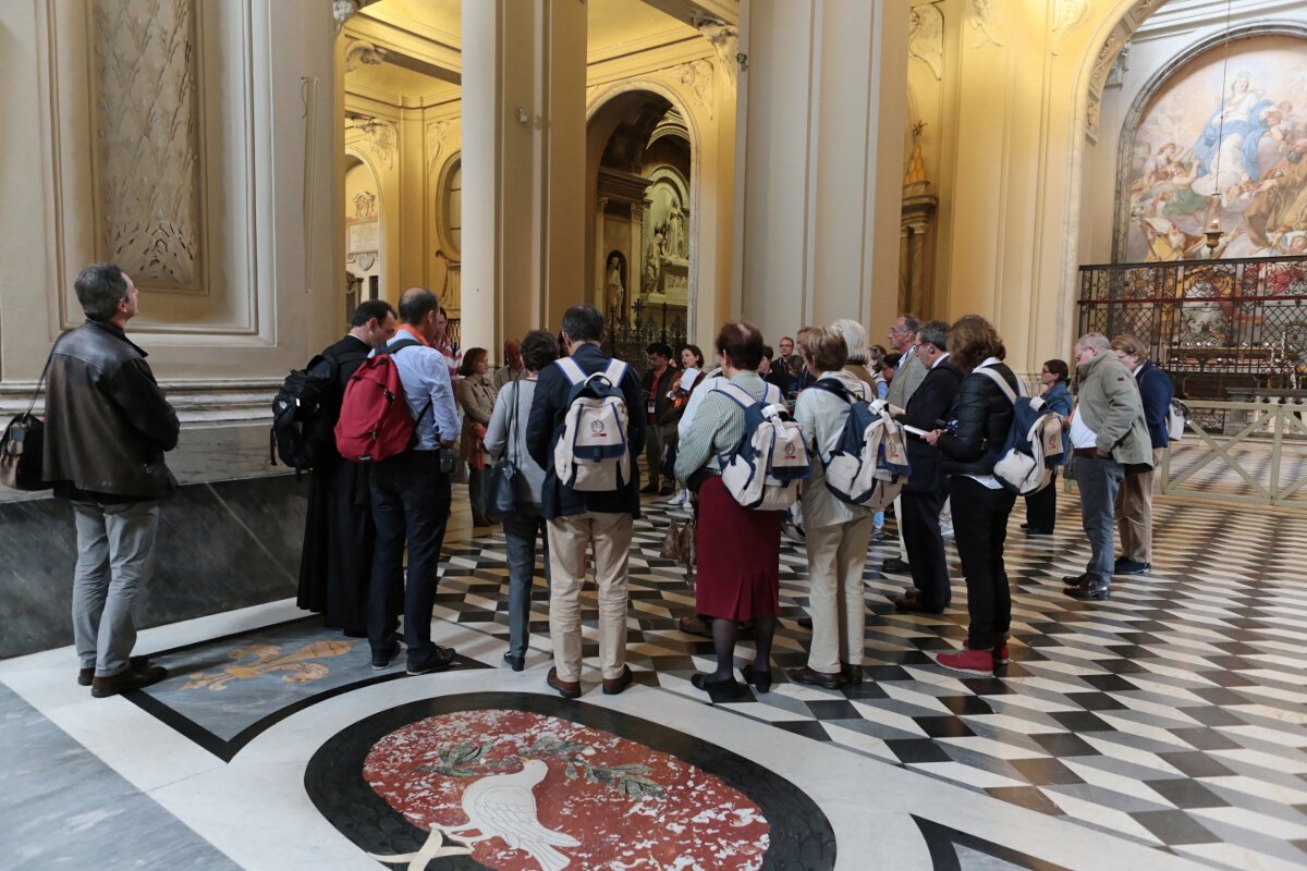 Visite de Saint-Jean de Latran. © Yannick Boschat / Diocèse de Paris.