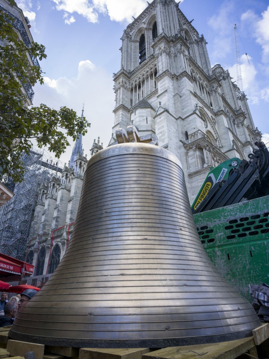 Bénédiction des cloches de retour à Notre-Dame de Paris. © David Bordes / Rebâtir Notre-Dame de Paris.