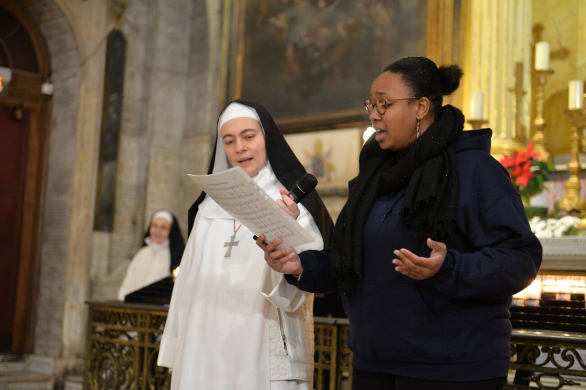 Conférence du père Nicolas Buttet à Notre-Dame des Victoires. © Marie-Christine Bertin / Diocèse de Paris.