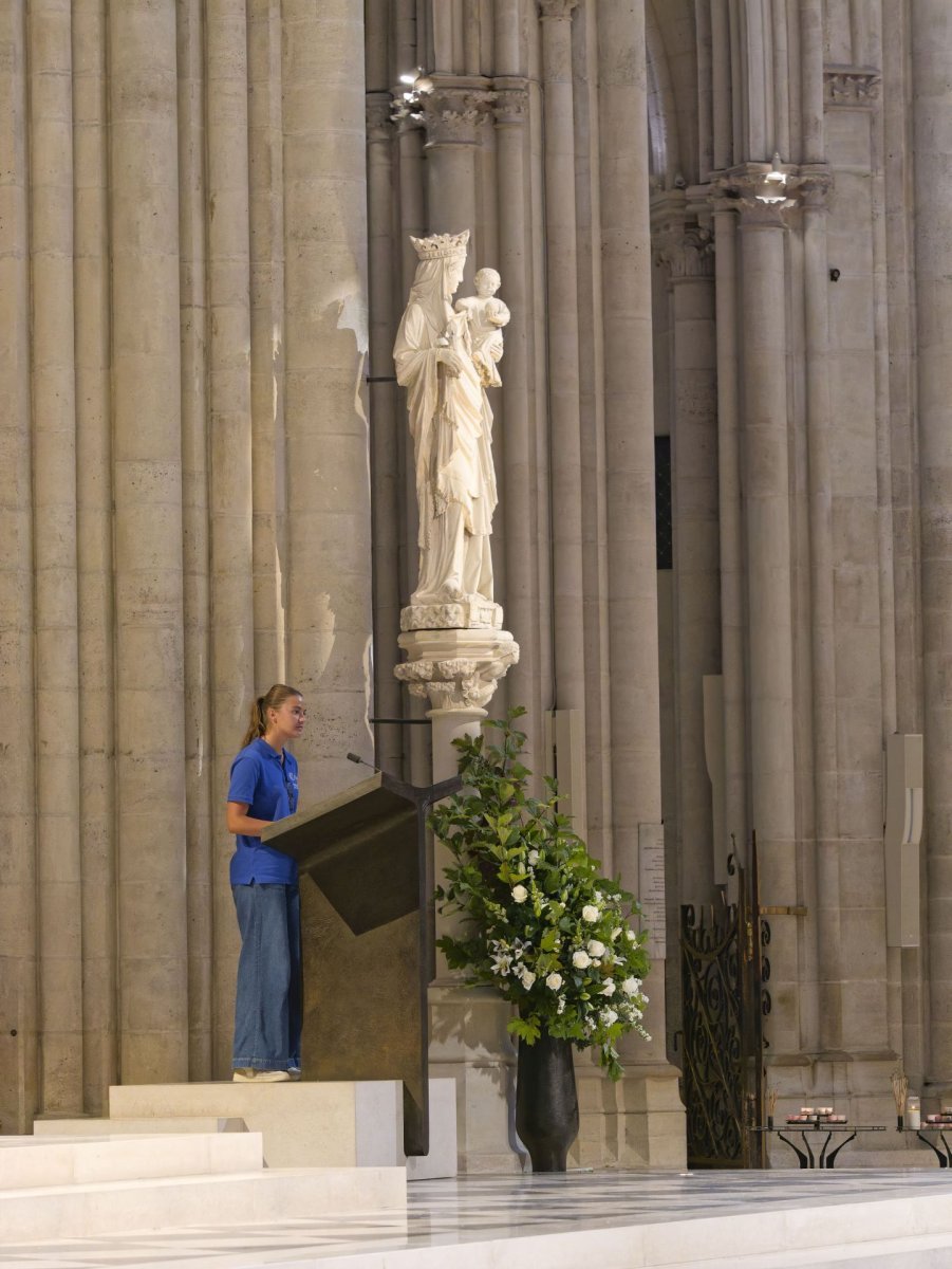 Veille de la fête de l'Assomption à Notre-Dame de Paris 2025. © Yannick Boschat / Diocèse de Paris.