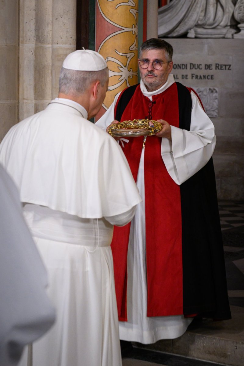 Prière des vêpres à Notre-Dame de Paris avec le Pape Léon XIV. © Jean-Baptiste Delerue / Diocèse de Paris.