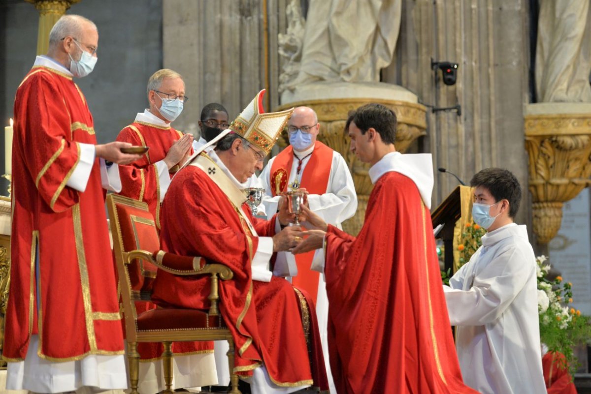 Ordinations sacerdotales 2021 à Saint-Sulpice. © Marie-Christine Bertin / Diocèse de Paris.