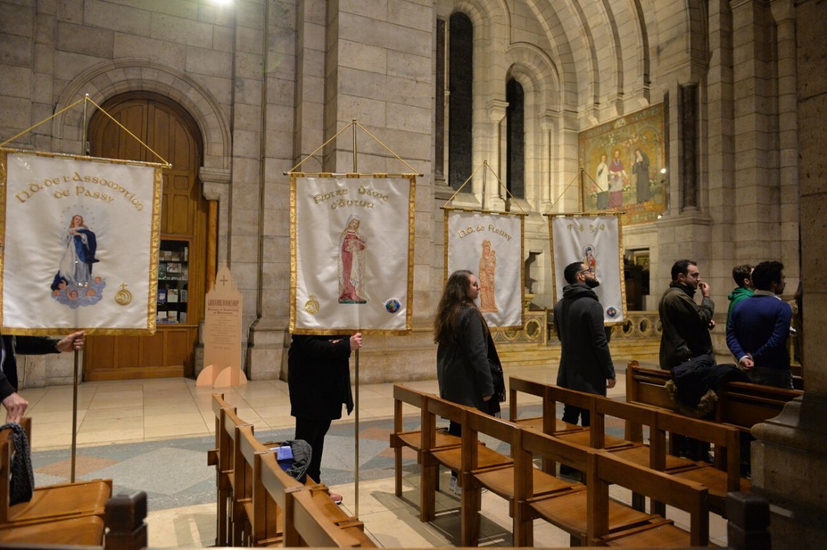 Procession Mariale, messe au Sacré-Coeur de Montmartre. © Marie-Christine Bertin / Diocèse de Paris.