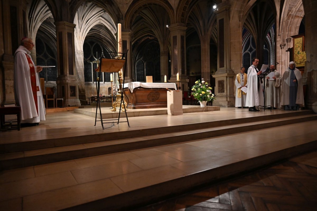 Catéchèse sur le sacrement du baptême. Lundi 5 mai 2025. © Marie-Christine Bertin / Diocèse de Paris.