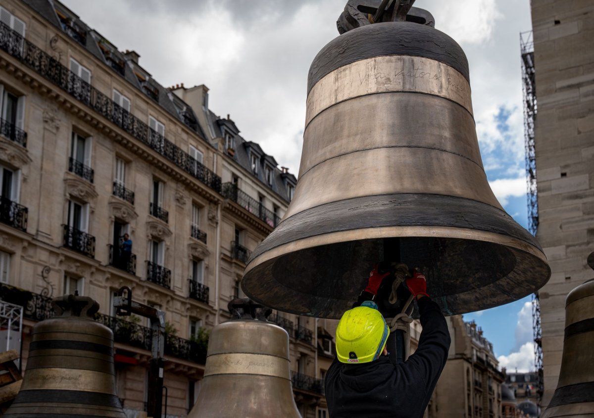 Bénédiction des cloches de retour à Notre-Dame de Paris. © Liam Hoarau / Diocèse de Paris.