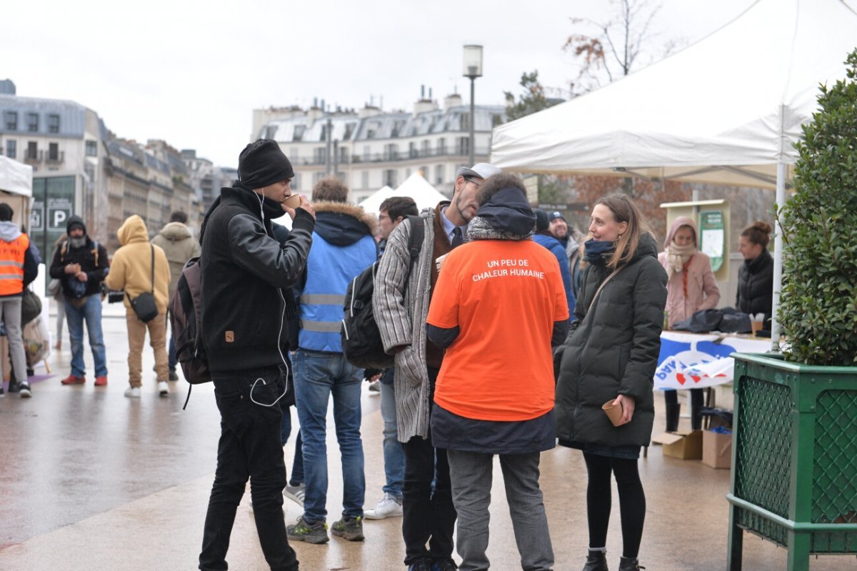 Le petit-déjeuner caritatif des JMJ@Panam'. © Marie-Christine Bertin / Diocèse de Paris.