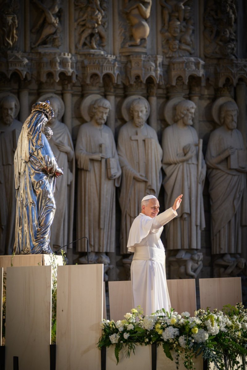 Prière des vêpres à Notre-Dame de Paris avec le Pape Léon XIV. © Jean-Baptiste Delerue / Diocèse de Paris.