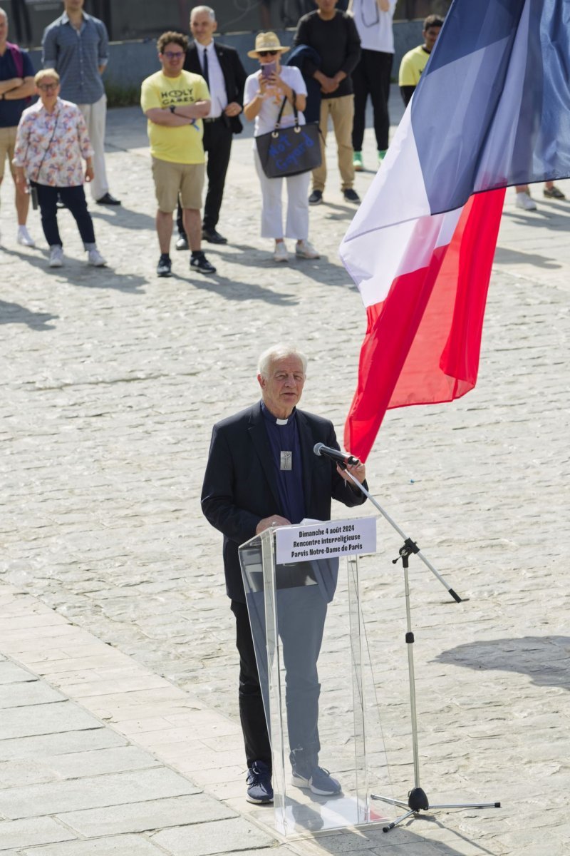 Rencontre interreligieuse dans le cadre des Jeux Olympiques 2024. © Yannick Boschat / Diocèse de Paris.