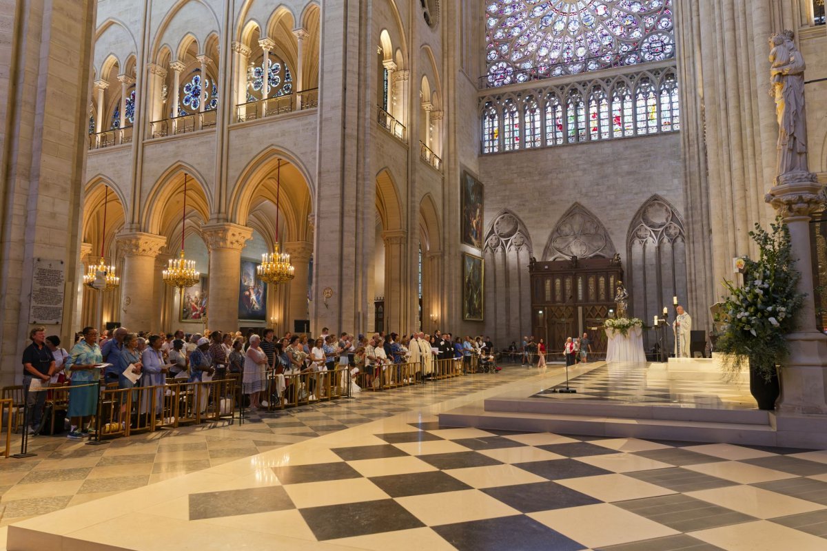 Messe anticipée de l'Assomption 2026 à Notre-Dame de Paris. © Yannick Boschat / Diocèse de Paris.