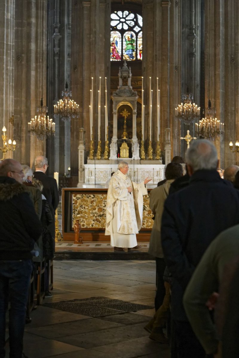 Messe des 800 ans et bénédiction de la façade rénovée de Saint-Eustache. © Yannick Boschat / Diocèse de Paris.