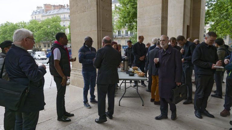 Jubilé des prêtres d'Île-de-France 2025. À Saint-Augustin, 8e. (c) Yannick Boschat / Diocèse de Paris.