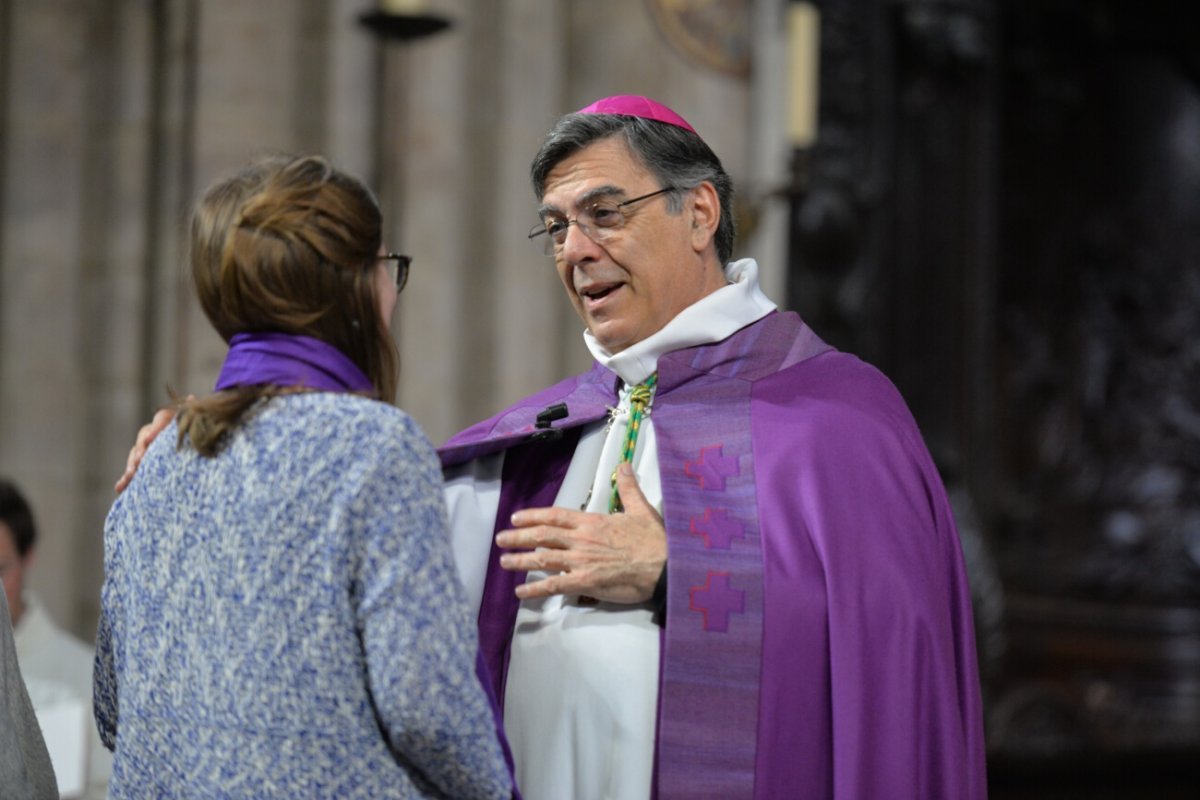 Appel décisif des catéchumènes, célébration de 15h. © Marie-Christine Bertin / Diocèse de Paris.