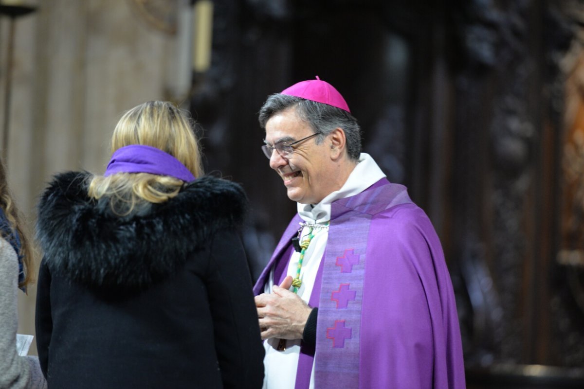 Appel décisif des catéchumènes, célébration de 10h. © Marie-Christine Bertin / Diocèse de Paris.