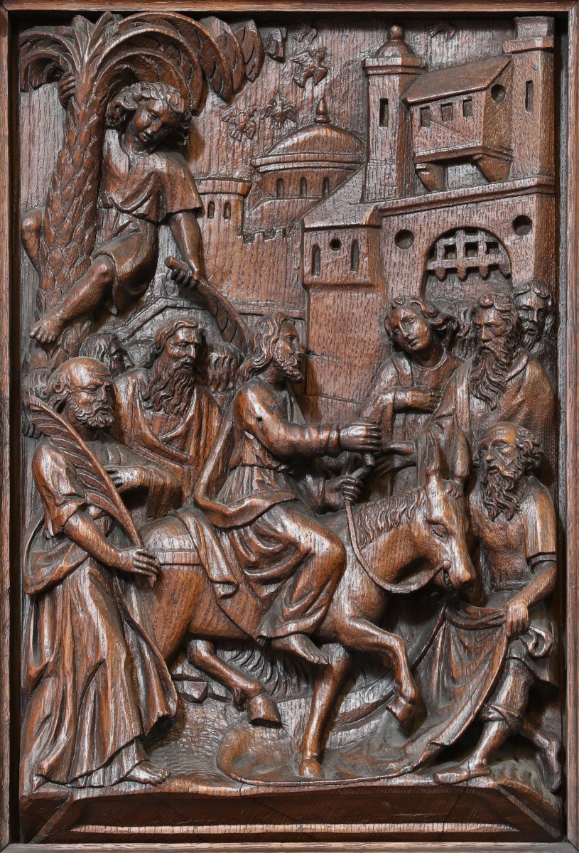 Entrée du Christ à Jérusalem, bas-relief provenant de l'abbaye (…). © CDAS.